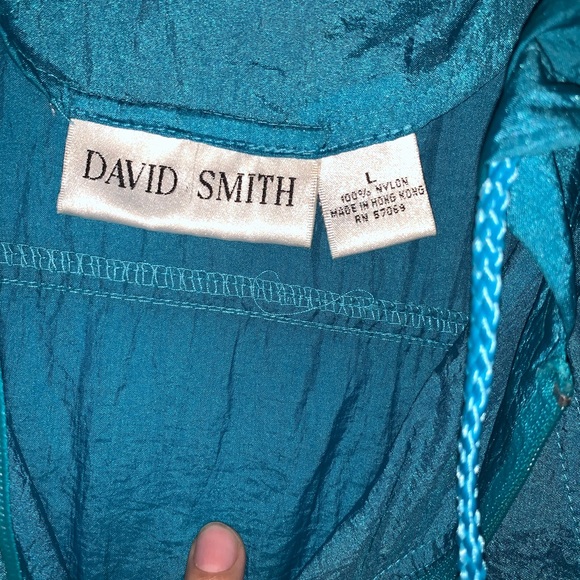 L Unisex Blue Zippered Golf Jacket - Picture 4 of 7